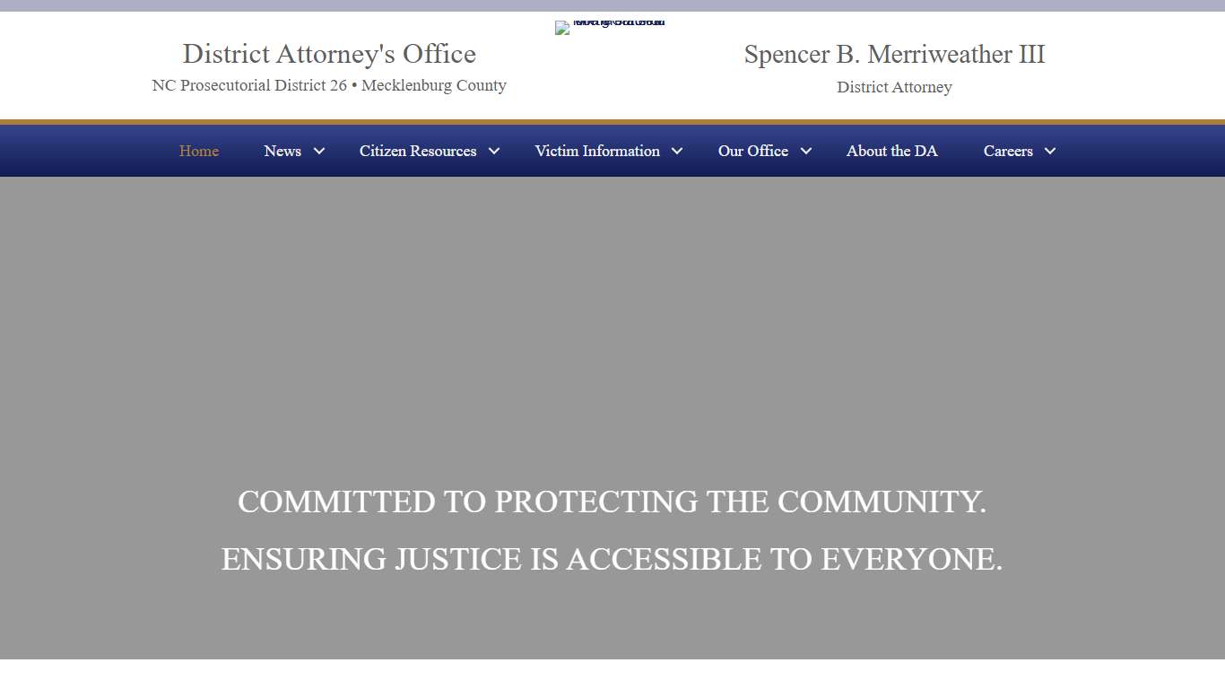 District Attorney's Office – NC Prosecutorial District 26 • Mecklenburg County